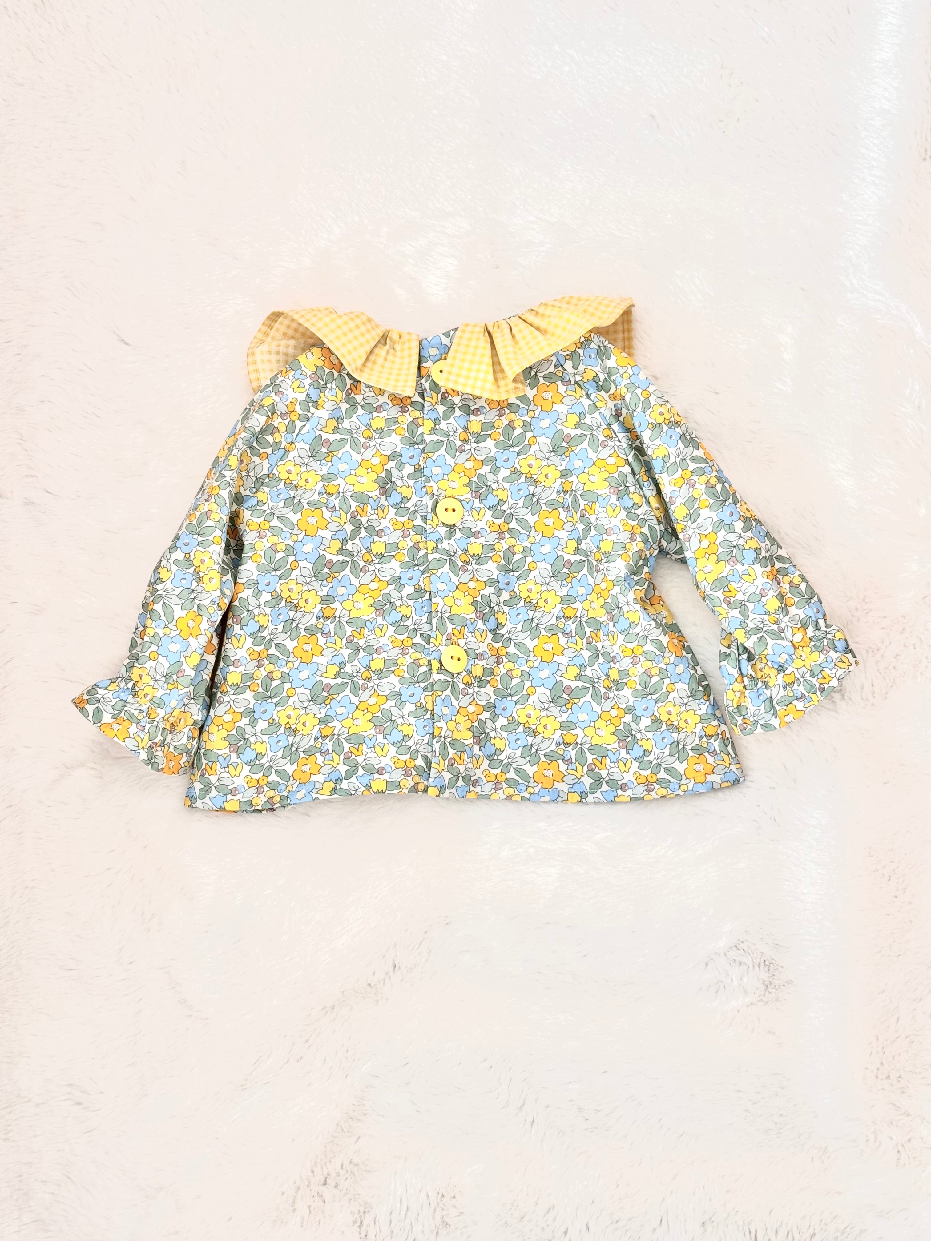 Blouse Louise fleurs et vichy