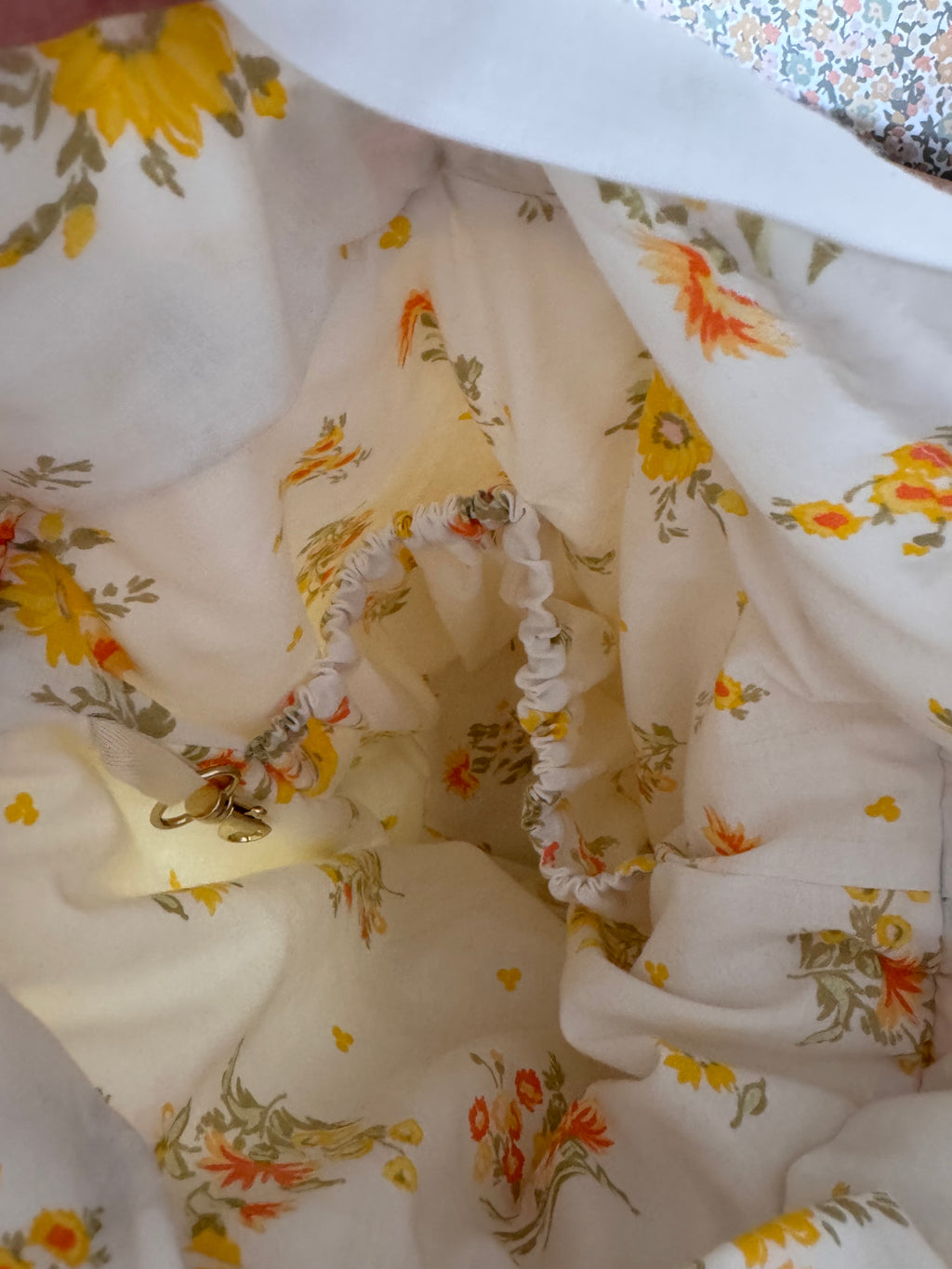 Sac poussette Léon rayé jaune