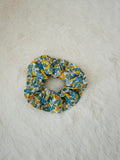 Chouchou fleuri jaune et vert