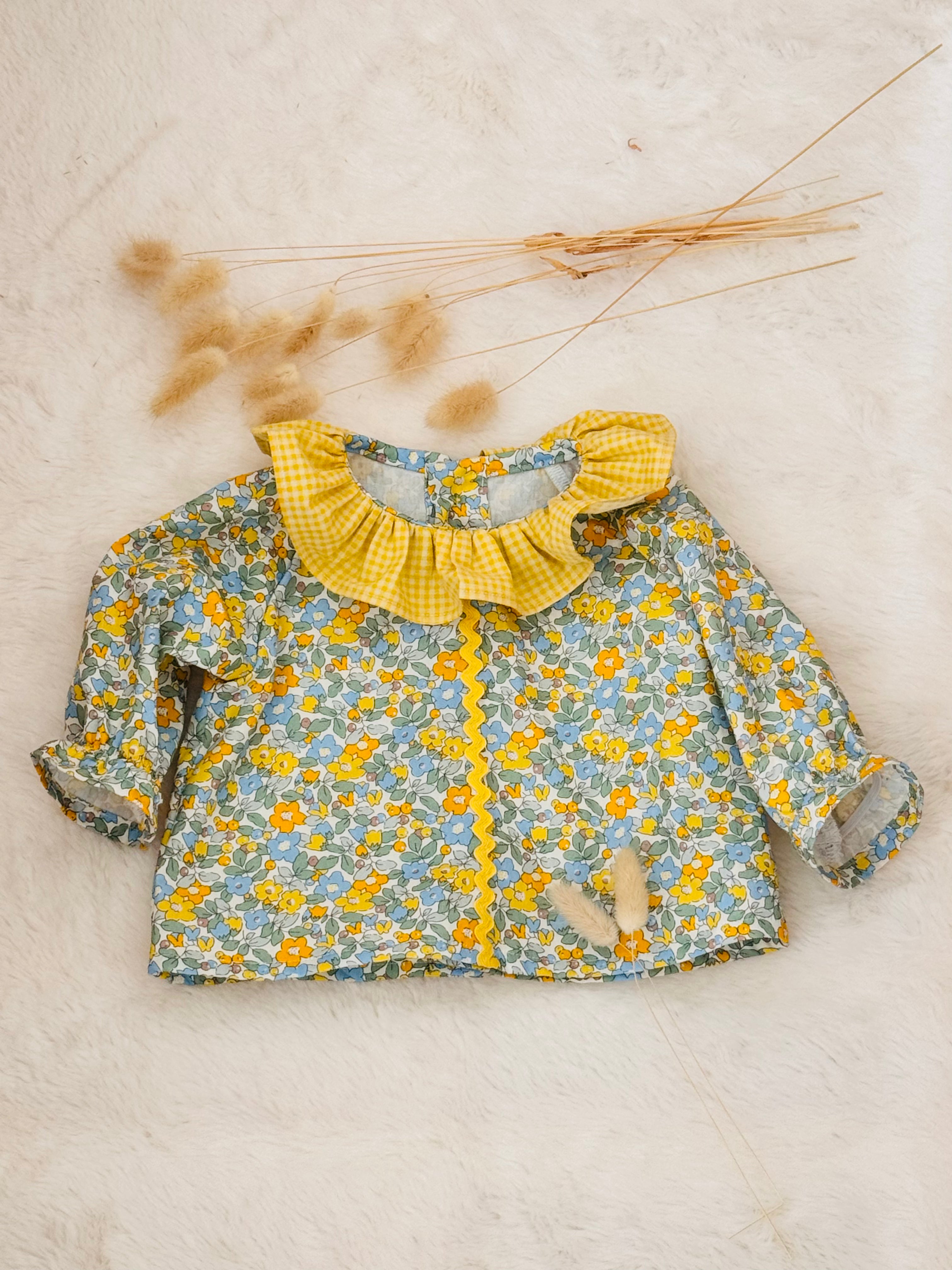 Blouse Louise fleurs et vichy