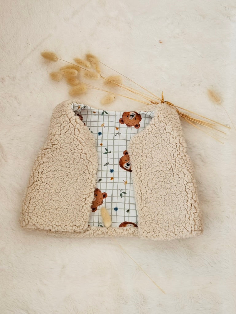 Gilet sans manche Mignon petit ourson